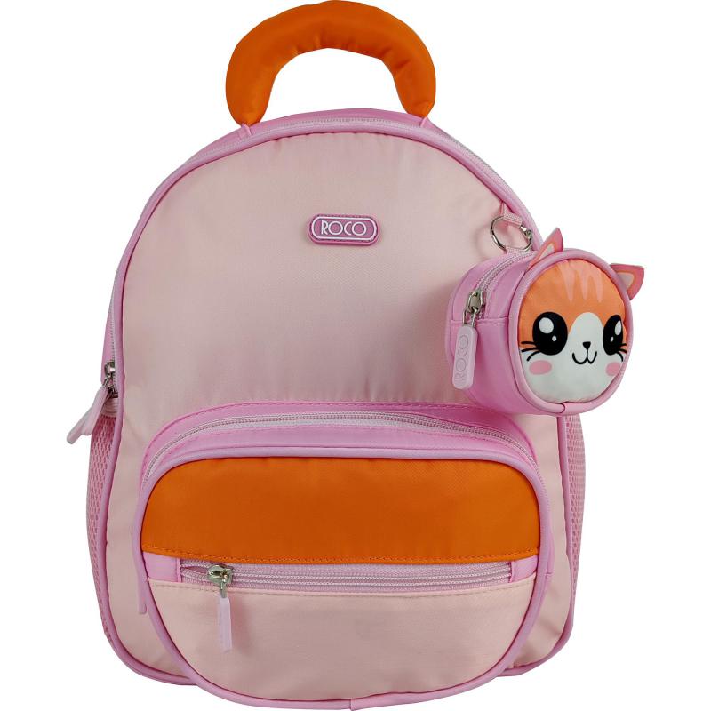 Roco Cat Kinder Backpack, Pink/Orange 1