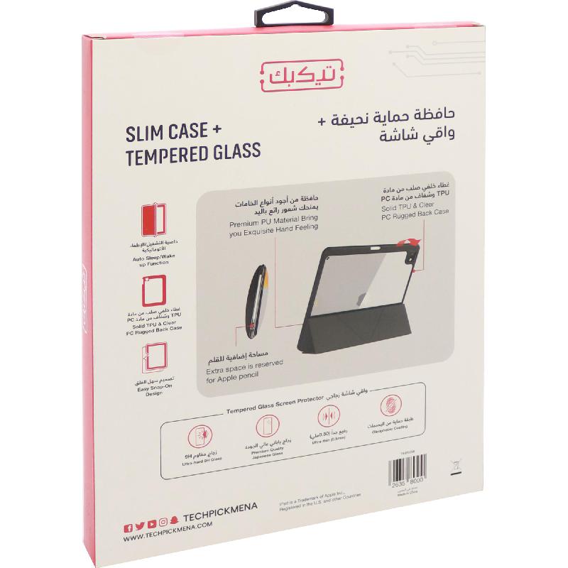 Techpick 2-in-1 Bundle Tablet Case with Screen Protector, for iPad Pro 11 M5/iPad Pro 11 M4, Black