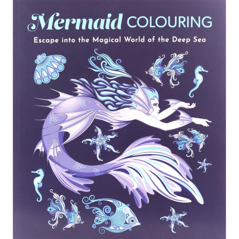 ‎Mermaid Colouring Book ‎-‎ Escape into The Magical World of The Deep Sea‎ | الكتب الانجليزية | الهوايات والأشغال اليدوية | كتب تلوين للكبار | وصل حديثاً