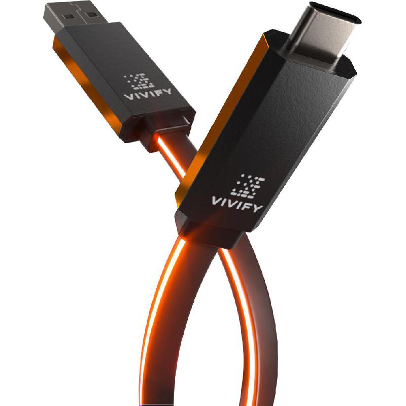 Vivify Vivify Aceso W10 usb-c To Usb 3 2 Sync Charge Cable 10 GBPS Quick Charge 3.0, Ultra-fast Charging, 10 Gbps Data Transfer, LED Light-Up