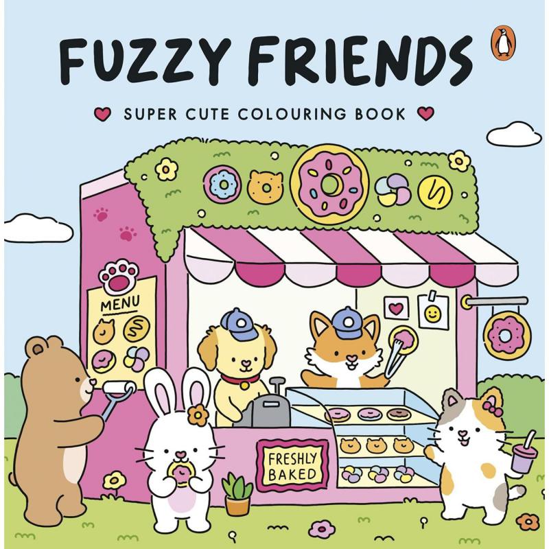 Fuzzy Friends: The Super Cute Colouring، Book 1 (Fuzzy Friends Coloring)