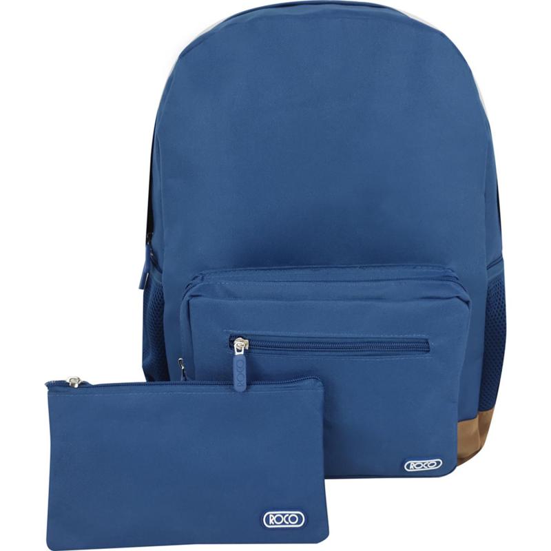 Roco Basic Classic Backpack with Accessory | Fashion Collection | School Bags | School Supplies | Bags School Knapsack | Clearance Offers
