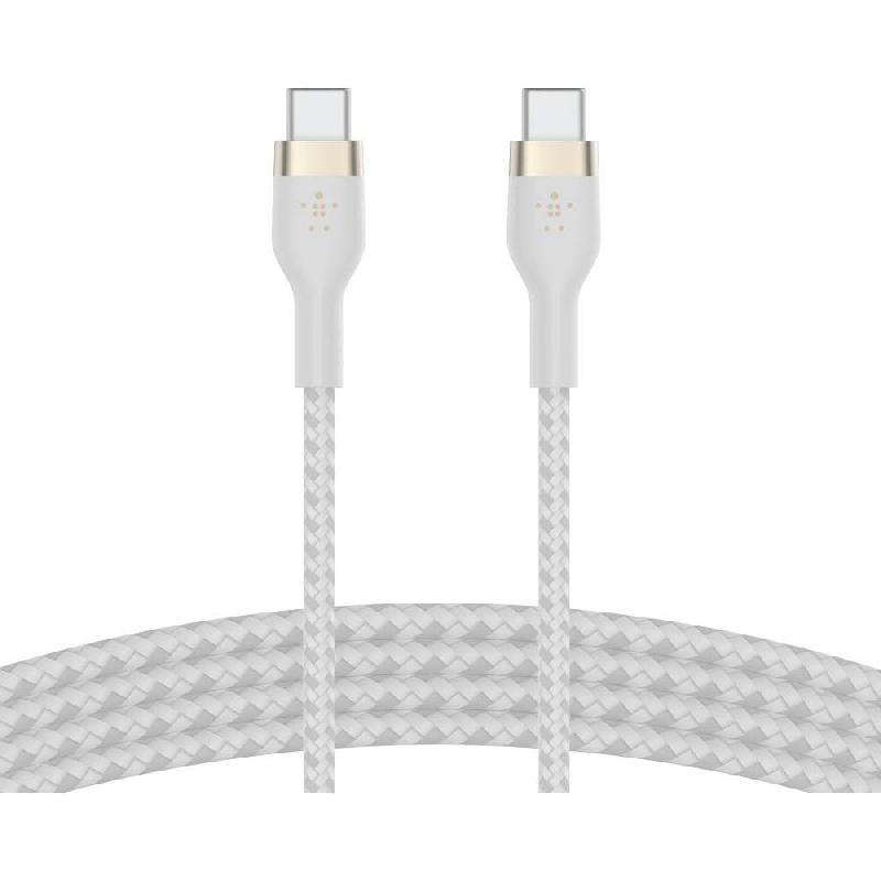بيلكن Boost CHARGE Pro Flex من USB‎-‎C الى USB-C سلك شحن ونقل بيانات | ملحقات الهواتف الذكية | أسلاك الهواتف الذكية | أفضل العروض