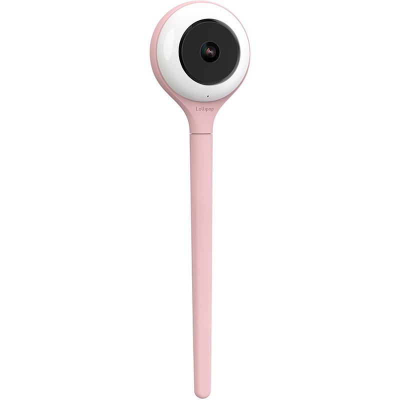 Lollipop Baby Monitor Camera Indoor, Bluetooth/Wi-Fi, Works with Amazon Alexa, Pink