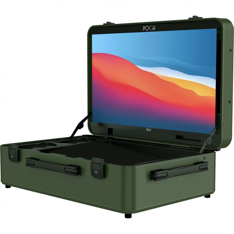 POGA POGA Lux Portable Gaming Case 24" AOC Gaming Monitor, Built-in Speaker, Water and Dust Resistant (IP52)