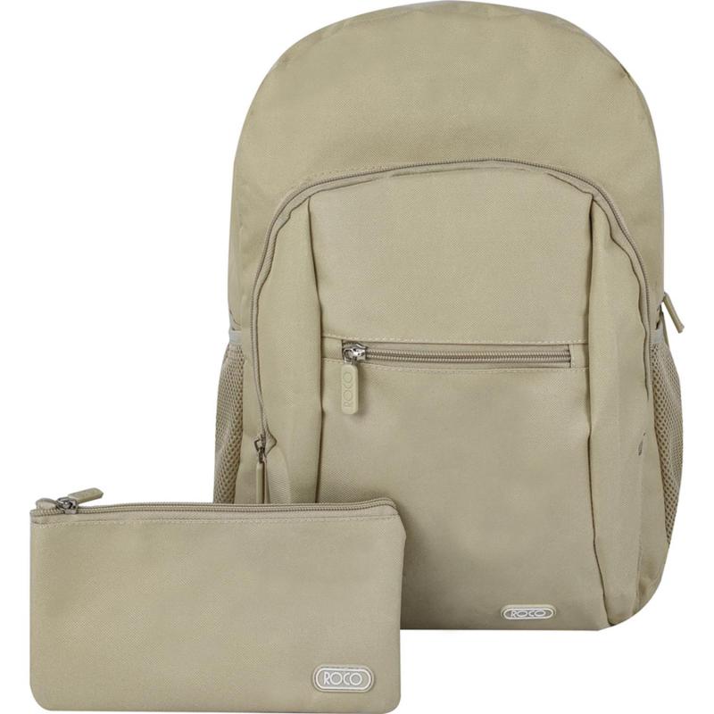 Roco Basic Classic Backpack with Accessory | Bags School Knapsack | School Supplies | School Bags | Fashion Collection | Clearance Offers
