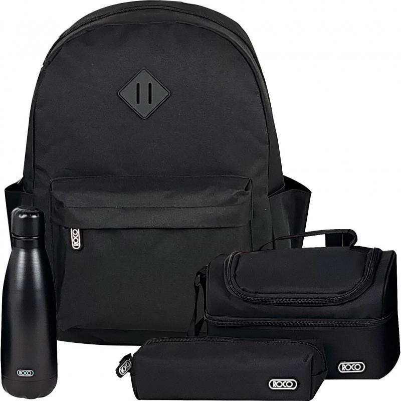 Roco Basic 4-in-1 Backpack with Accessory, Black