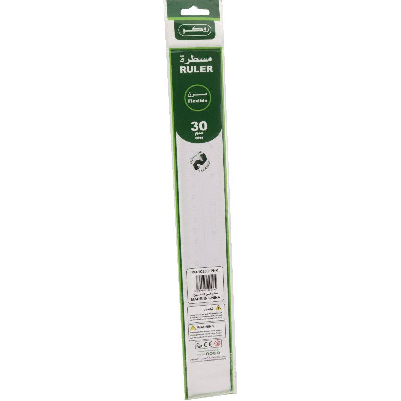 Roco Ruler, Pink, 12" (30 cm), Plastic/Flexi