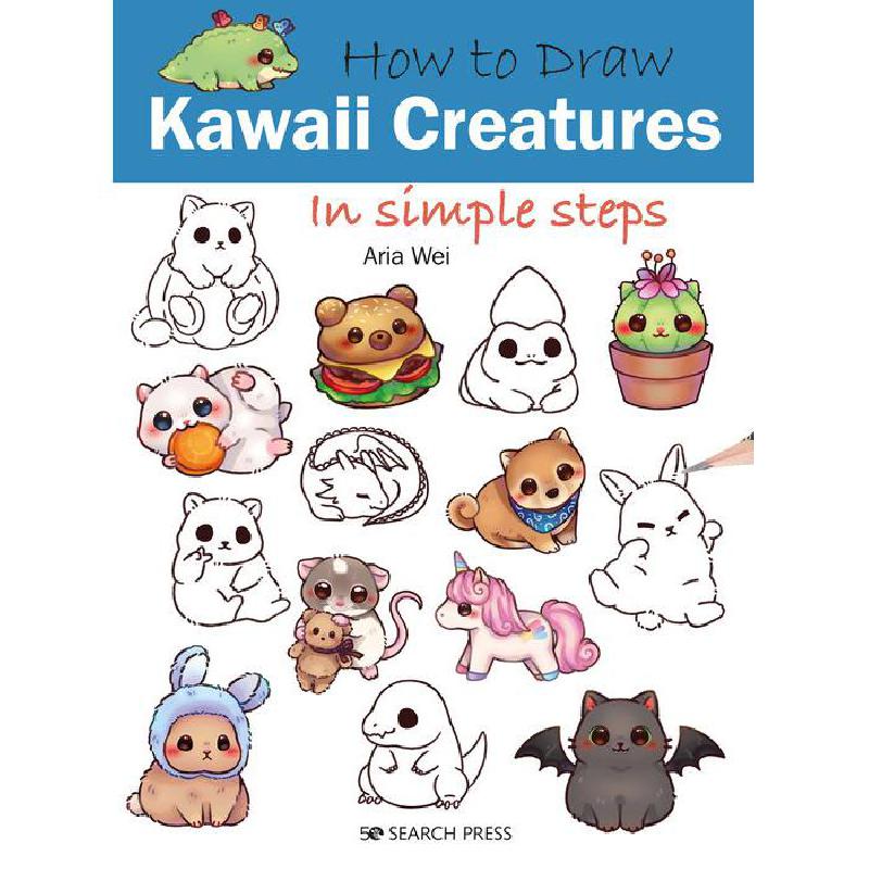 How to Draw Kawaii Creatures in Simple Steps | New Arrivals | Crafts & Hobbies | Painting | English Books | Global Shipping