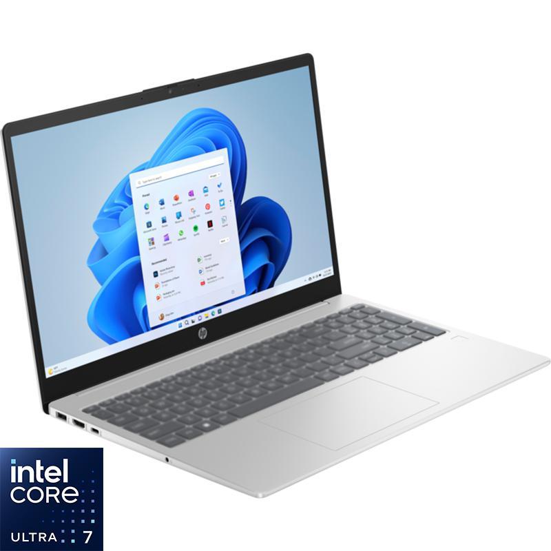 HP Notebook Laptop, AI, 15.6", Intel Core Ultra 7, 16 GB RAM, 512 GB NVMe M.2 SSD, Windows 11 Home, Intel Graphics