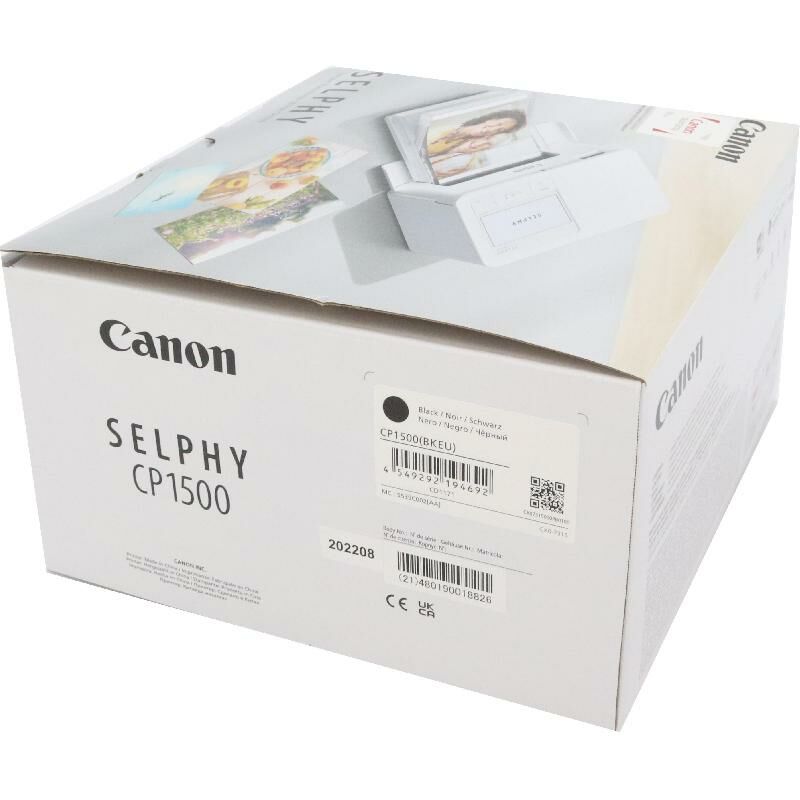 Canon SELPHY CP1500 Dye Sublimation Printing Photo Printer, Wi-Fi/USB, Black
