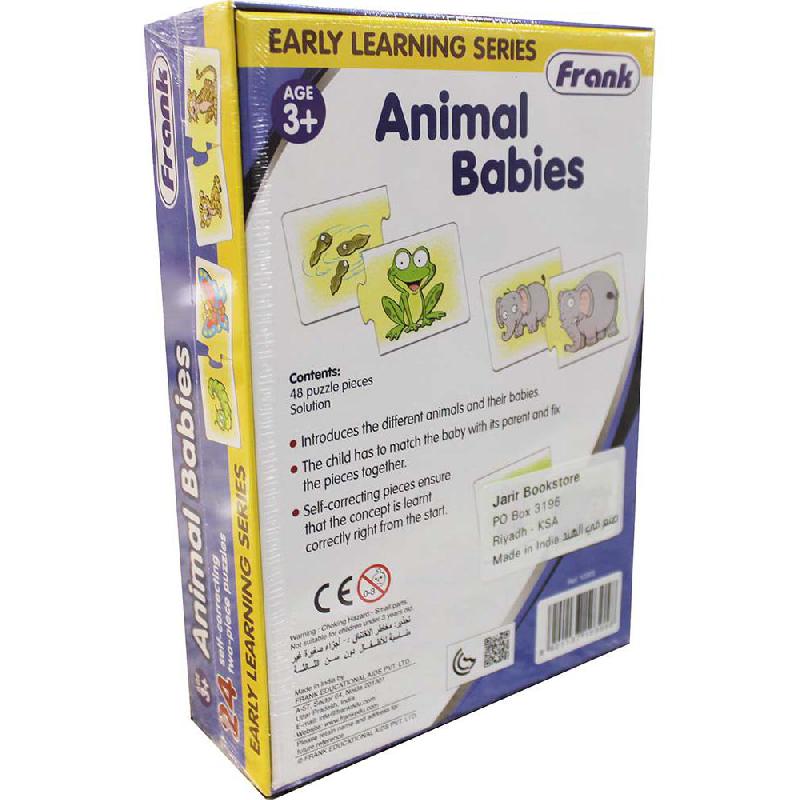 Frank Early Learner Animal Babies Picture Puzzle, 48 Pieces, English, 3 Years and Above