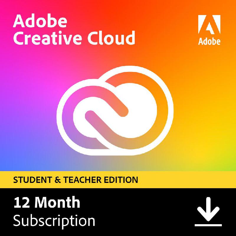 Adobe Creative Cloud Student & Teacher Edition 12 Months E-Voucher (Delivery by eMail) | Utilities/Communications | Software | Computer Supplies | Digital Cards | Software