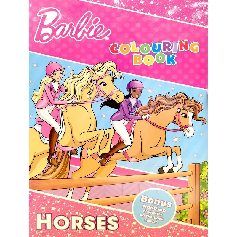 Barbie: Horses Colouring Book - Bonus Stand-up Character On The Back Cover! | Children Books | Children Coloring Books (5 - 8) | Children - Younger (6-9) | English Books