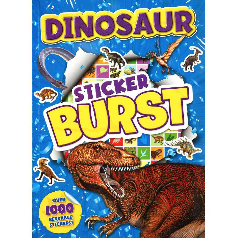 Dinosaur: Sticker Burst - Over 1000 Reusable Stickers! | Children Books | English Books | Children - Reference/Ency | Global Shipping | Children - Younger (6-9) | Children Sticker Books (5 - 8)