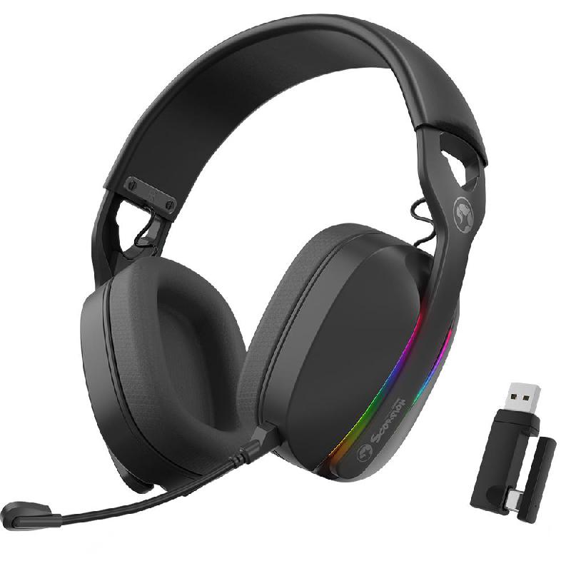 MARVO MARVO Pulz tri-mode Wireless Gaming Headset RGB Lighting Effect