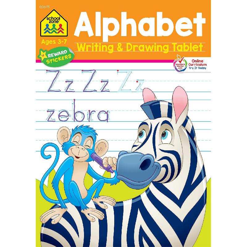 Alphabet Writing & Drawing Tablet - Ages 3-7 | Children Books | English Books | Children - Preschool (1-5) | Global Shipping | Children Home Learning (3 - 5)