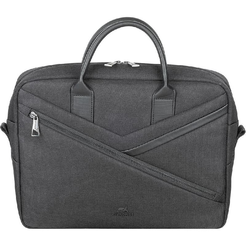 Rivacase Rivacase Eco Briefcase 8124blk Waterproof Zipper and Water-Resistant Fabric for Added Protection