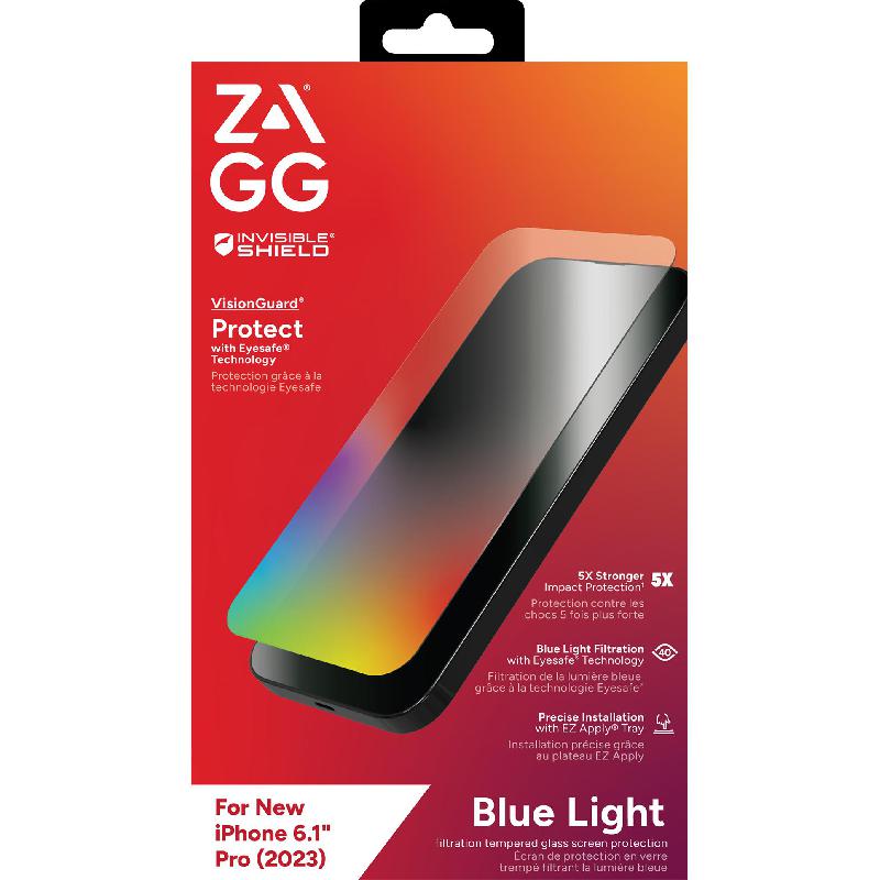 Zagg Invisible Shield Glass Elite VisionGuard Case Friendly Smartphone Screen Protector