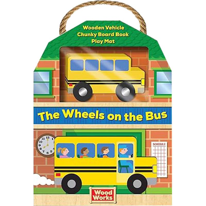 The Wheels on The Bus (Wood Works) - Wooden Vehicle Chunky Board Book Play Mat | Children Books | English Books | Children Board Books (3 - 5) | Children - Preschool (1-5) | New Arrivals | Global Shipping