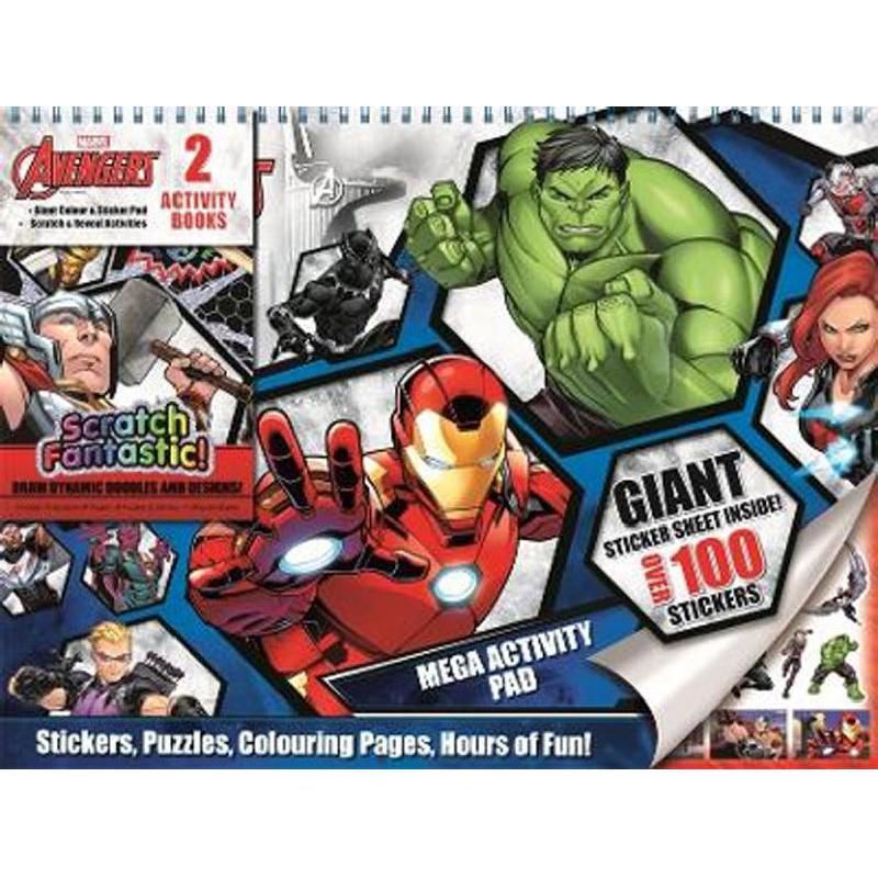 Marvel Avengers: Mega Activity Pad - Giant Sticker Sheet Inside! | English Books | Audio Books & Videos | Children's Audio Books | Global Shipping | Children Books | Children Activity (5 - 8)