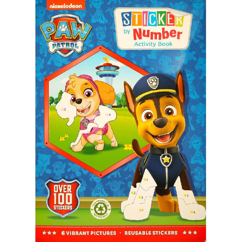 Nickelodeon PAW Patrol: Sticker by Number | Children Books | English Books | Children - Reference/Ency | Global Shipping | Children - Younger (6-9) | Children Sticker Books (5 - 8)