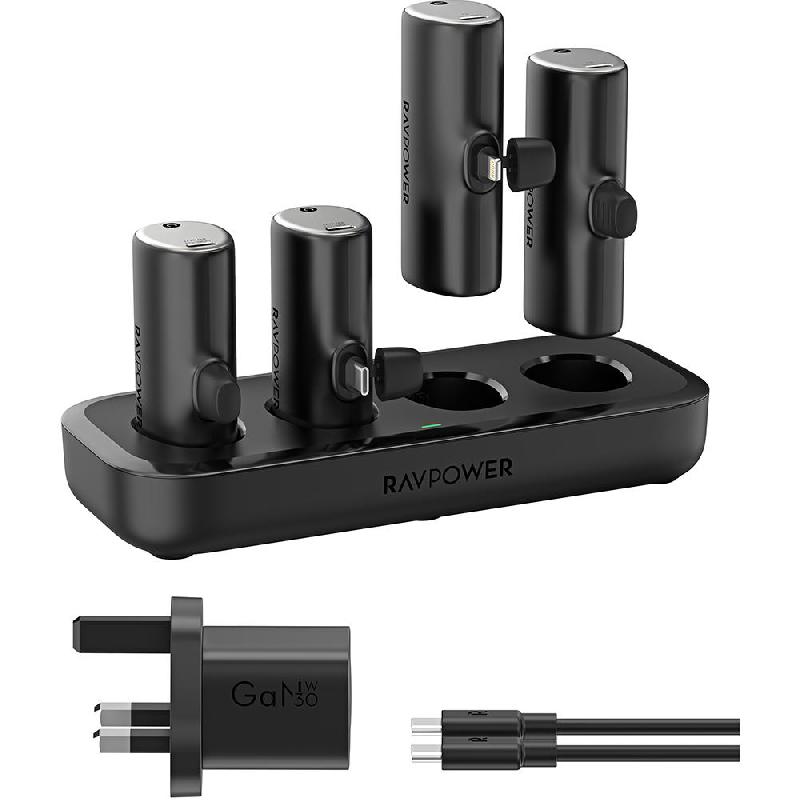 راف باور تشارجينغ كومبو 4‎ لايتننغ ‎2‎) مللي أمبير ‎5000‎ × بنوك طاقة ‎/‎ 2‎ USB‎-‎C) مع الشحن | بنك طاقة | ملحقات الهواتف الذكية