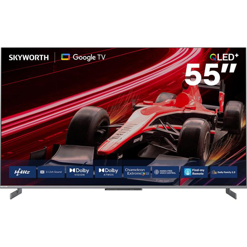 سكاي وورث 55 بوصة تلفزيون ذكي، دقة 4 كيه كيو ال اي دي+، 144‎ هرتز، اسود، 55Q7700G