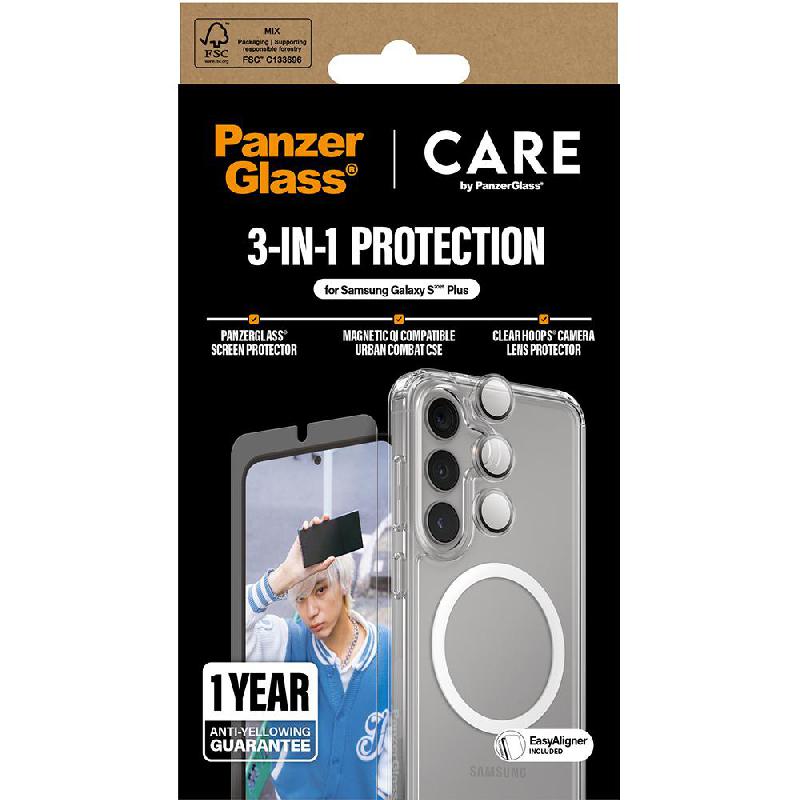 PanzerGlass 3-in-1 Protection Pack Urban Combat Case + Screen Protector + Hoops Camera Lens Protector Smartphone Case Bundle | Smartphone Accessories | Cases & Covers | Smartphone Accessory Kits PanzerGlass 3-in-1 Protection Pack Urban Combat Case + Screen Protector + Hoops Camera Lens Protector Smartphone Case Bundle | Smartphone Accessories | Cases & Covers | Smartphone Accessory Kits