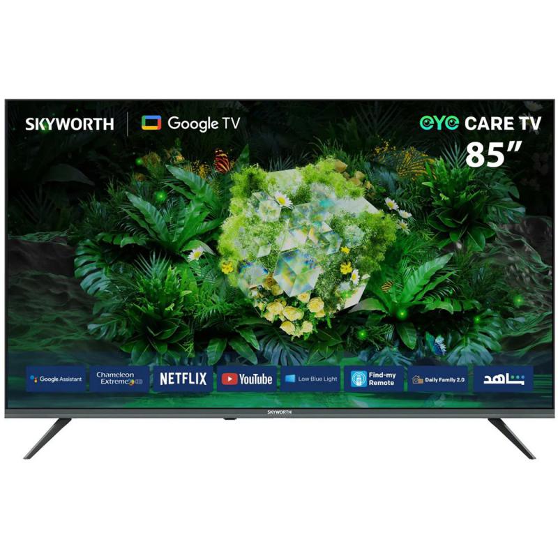 سكاي وورث 85 بوصة تلفزيون ذكي، دقة 4 كيه ضوء LED، 60‎ Hz، اسود، 85G6500G