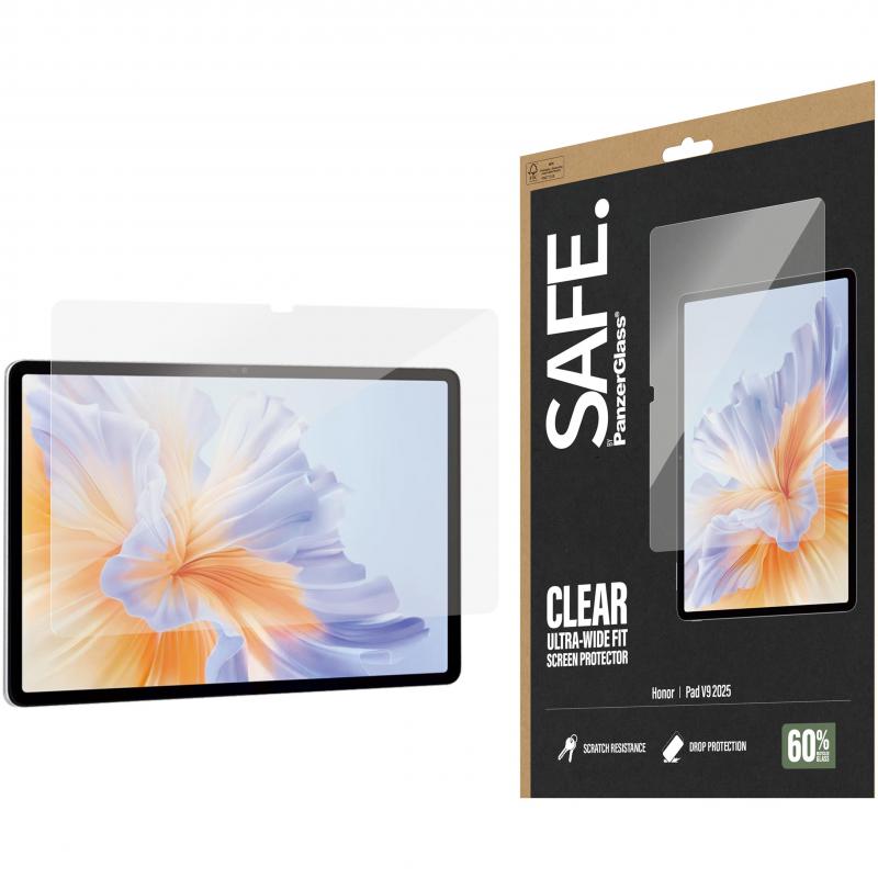 PanzerGlass واقي شاشة بانزر غلاس Safe عريض متعدد الاستخدامات للأجهزة اللوحية مقاوم للصدمات والخدوش | 100% Touch | تركيب سهل
