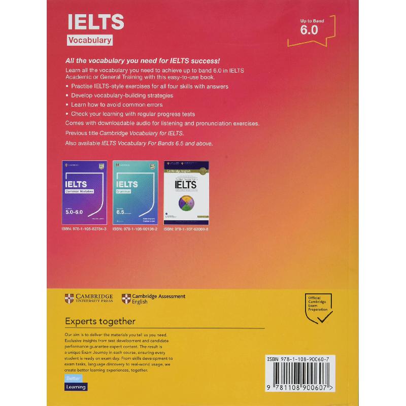 IELTS Vocabulary: Up to Band 6.0 - With Downloadable Audio | مراجع الاختبارات والشهادات | مراجع الاختبارات | الكتب الانجليزية | وصل حديثاً | الشحن الدولي IELTS Vocabulary: Up to Band 6.0 - With Downloadable Audio | مراجع الاختبارات والشهادات | مراجع الاختبارات | الكتب الانجليزية | وصل حديثاً | الشحن الدولي