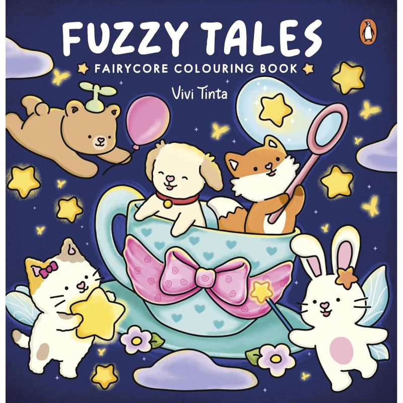 Fuzzy Tales: Fairycore Coloring، Book 4 (Fuzzy Friends Coloring)