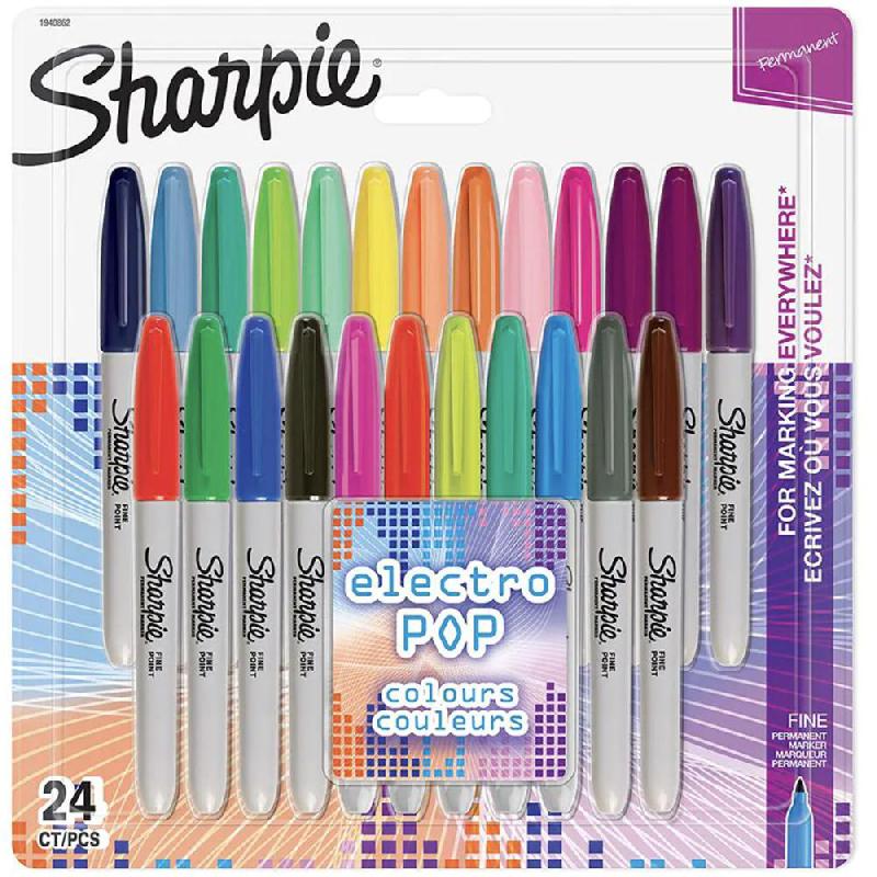 Electro Pop Color Set - 24 Pieces Graphic Art Marker | Arts & Crafts | Graphic Markers | Drawing & Illustration