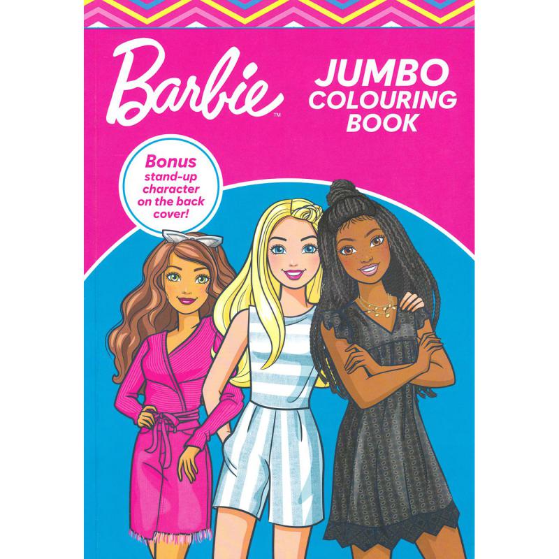 Barbie: Jumbo Colouring Pad - Bonus Stand-up Character on The Back Cover! | Children Books | English Books | Children - Younger (6-9) | Global Shipping | Children Coloring Books (5 - 8)