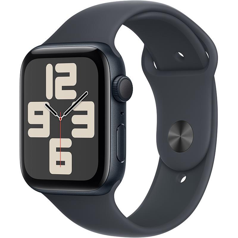 Apple Watch SE 44 Smartwatch, GPS, Midnight Aluminum Case, Midnight Sport Band, Small/Medium 1