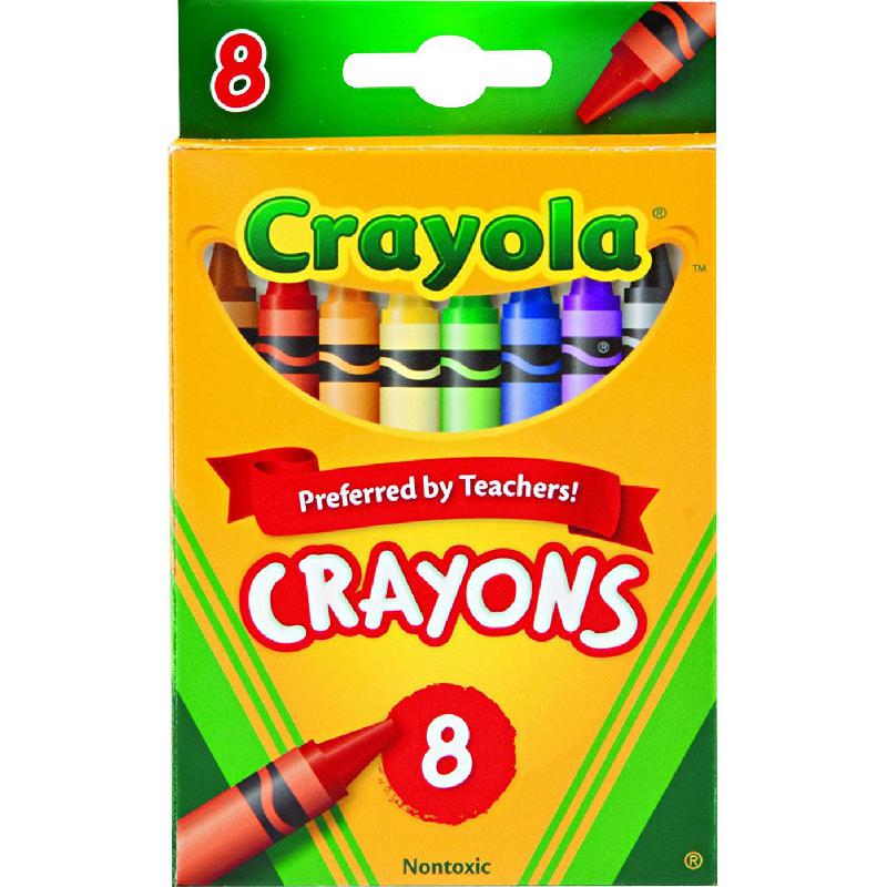 Crayola Peggable Wax Crayon, Assorted Color, 8 Colors