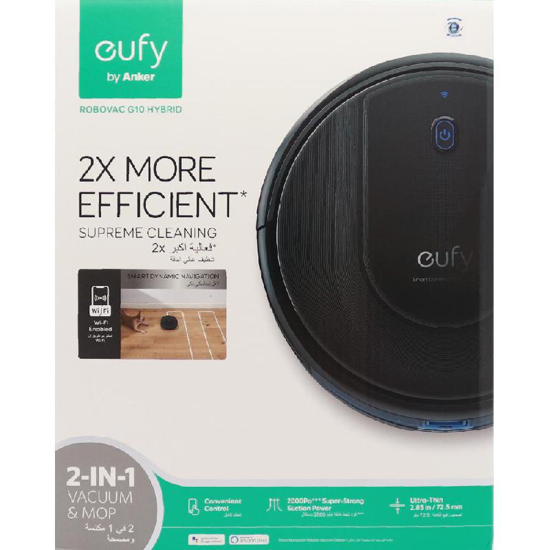 Eufy RoboVac G10 Hybrid Robotic Vacuum Cleaner Wi-Fi - Jarir