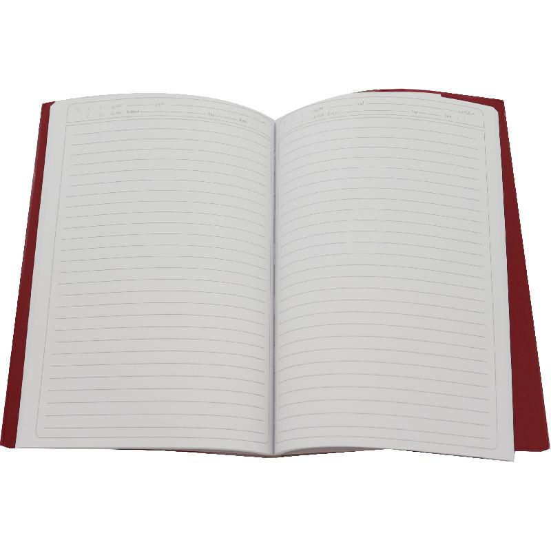 Roco Notebook, B5, 100 Sheets, Lined, Maroon