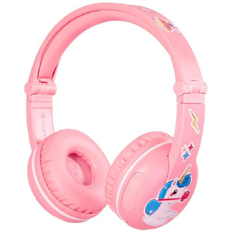 BuddyPhones Play OnEar Headphones Bluetooth/Wired (Optional) Sakura