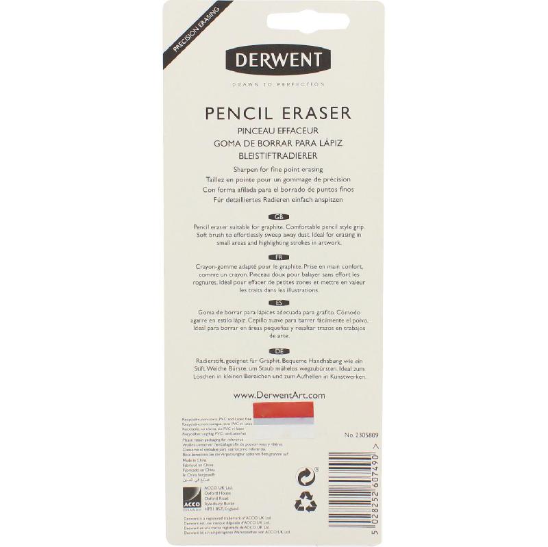 Derwent Artist Eraser, with Brush, Black