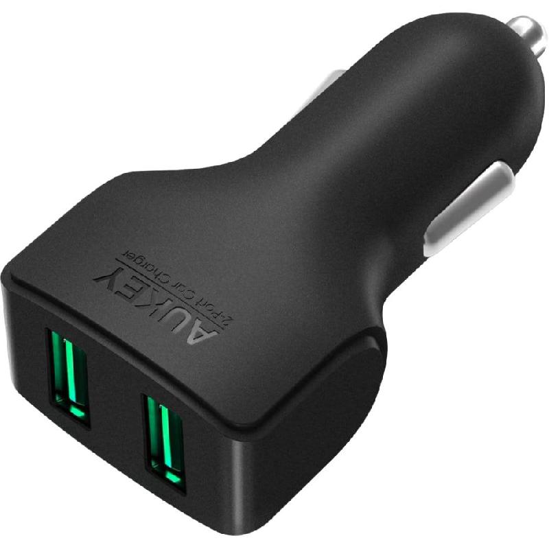 Aukey CCS3 24W 4.8A Compact Dual Port Car Charger with AiPower, Quick