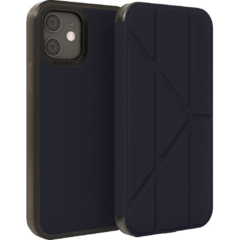 PIPETTO Origami Folio Flip Cover Mobile Case with Stand for iPhone 12