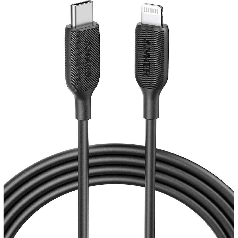 انكر باور لاين 3 USB‎-‎C الى Lightning سلك شحن ونقل بيانات | ملحقات الهواتف الذكية | أسلاك الهواتف الذكية | أفضل العروض