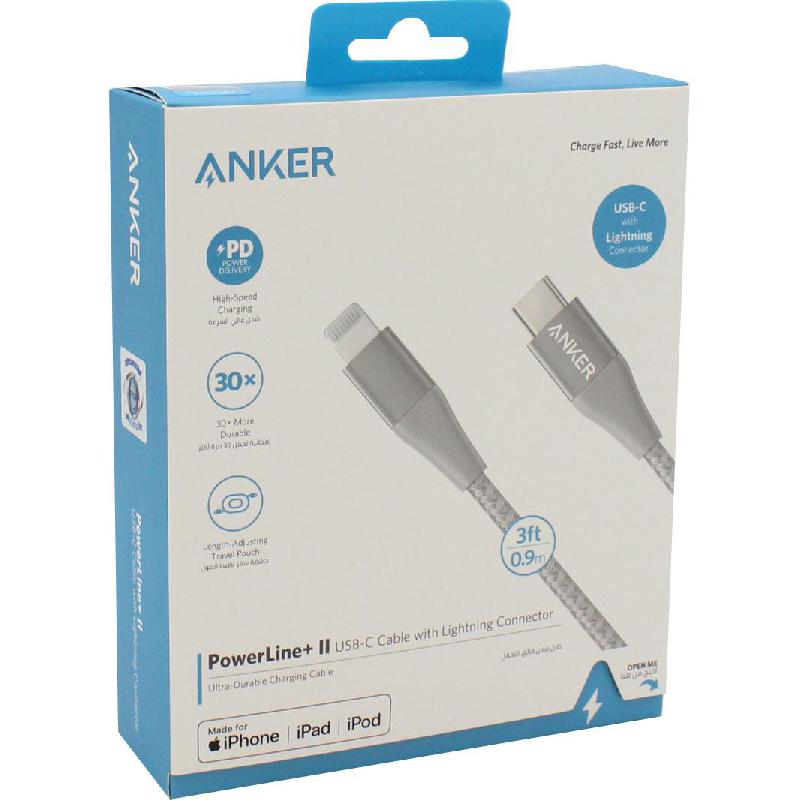 Anker PowerLine+ II USBC to Lightning Sync & Charge Cable 3.00 ft ( 91