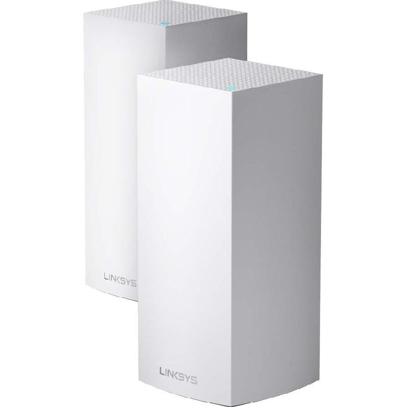 Linksys لينكسيس فيلوب MX10600me (قطعتان) نظام وايفاي ميش كامل المنزل ثلاثي النطاق (2.4 جيجاهرتز / 5 جيجاهرتز / 5 جيجاهرتز) لدعم حتى 50 جهاز - أبيض Device Prioritization | Guest Access | Intelligent Mesh Technology
