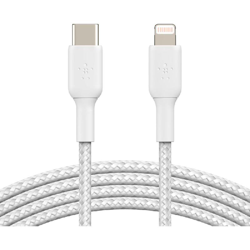 Belkin كابل بيلكين BoostCharge USB-C إلى لايتننغ للشحن والمزامنة، يدعم الشحن السريع