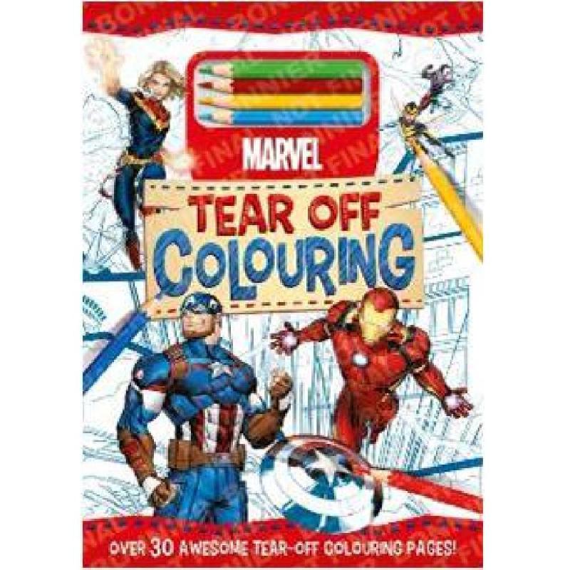 Marvel: Tear Off Colouring - Over 30 Awesome Tear Off Colouring Pages! | Children Books | English Books | Children - Younger (6-9) | Global Shipping | Children Coloring Books (5 - 8)