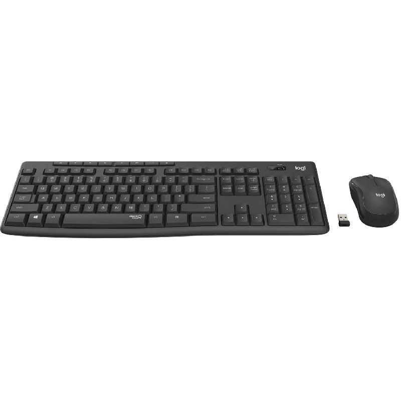 Logitech MK295 Silent Wireless Combo Desktop (Keyboard and Mouse), Wireless, for Laptop/Gaming Laptop/Desktop Computer Chrome/Windows 10 and Later, Black
