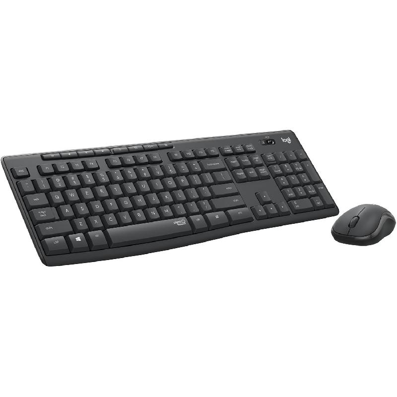 Logitech MK295 Silent Wireless Combo Desktop (Keyboard and Mouse), Wireless, for Laptop/Gaming Laptop/Desktop Computer Chrome/Windows 10 and Later, Black